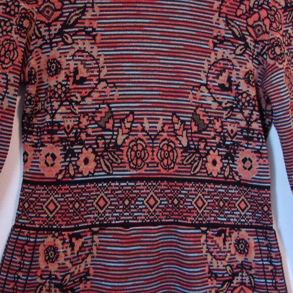 Missoni Knit Wool Blend Dress Multicolour Pattern Long Sleeve Size 44 or 8 - Picture 8 of 12